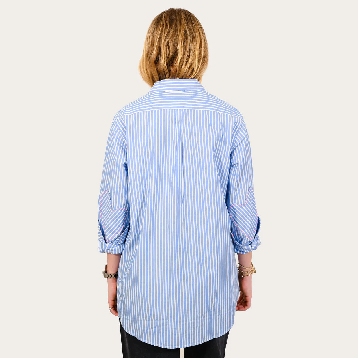 KERRI ROSENTHAL - Mia Shirt Stripe - Blue/White