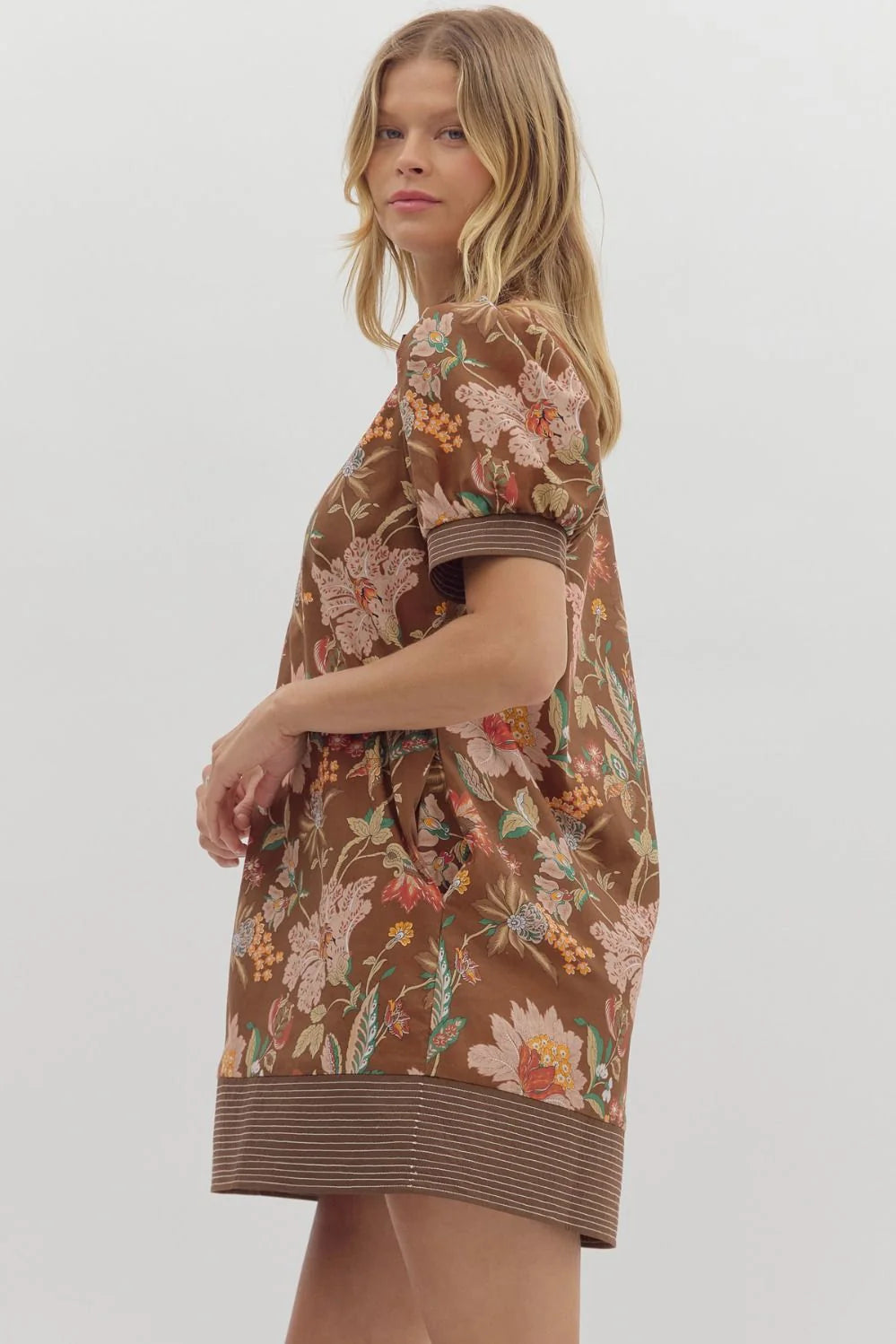 Abbey Dress - Brown