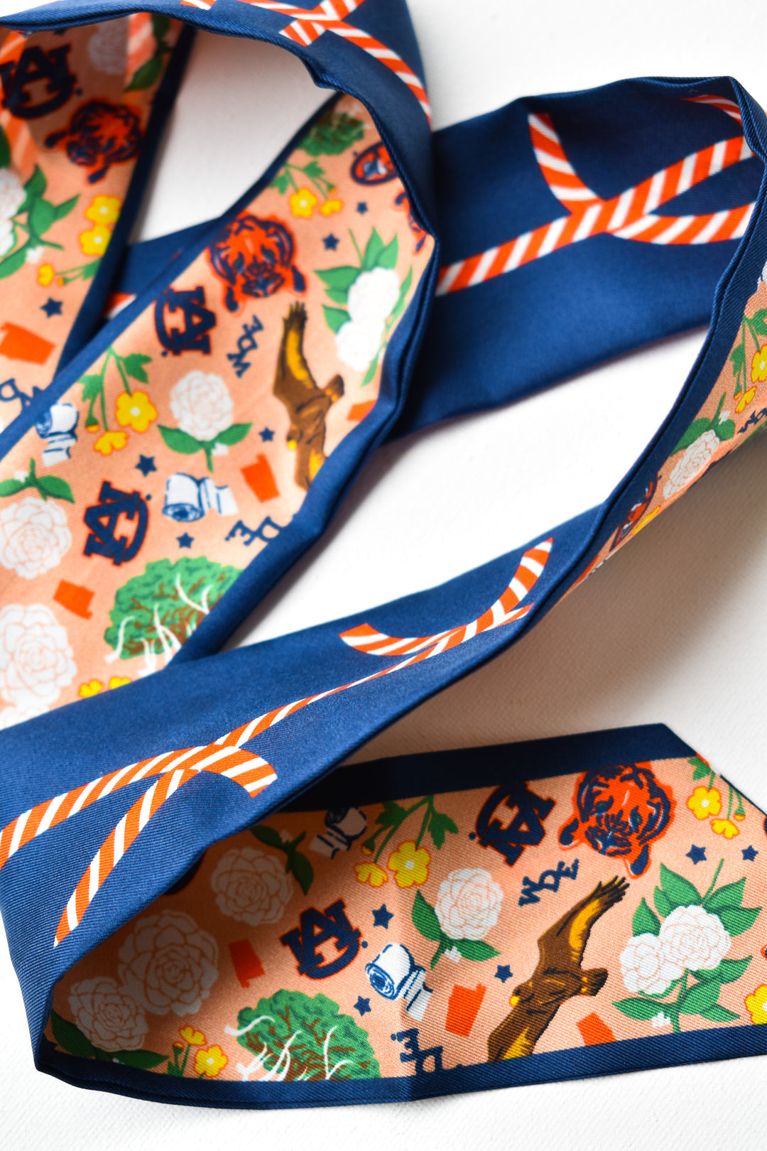 Saturday Silks - Auburn Tigers Skinny Scarf