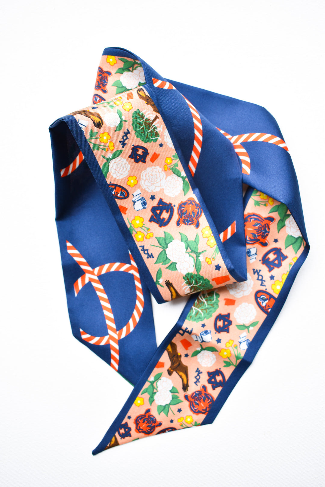 Saturday Silks - Auburn Tigers Skinny Scarf