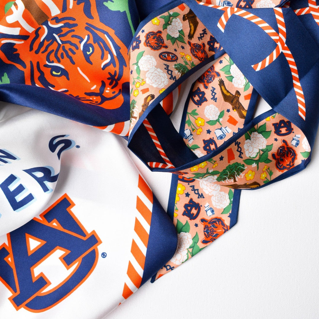 Saturday Silks - Auburn Tigers Skinny Scarf