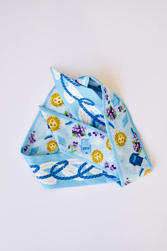 Saturday Silks - Alpha Delta Pi Skinny Scarf