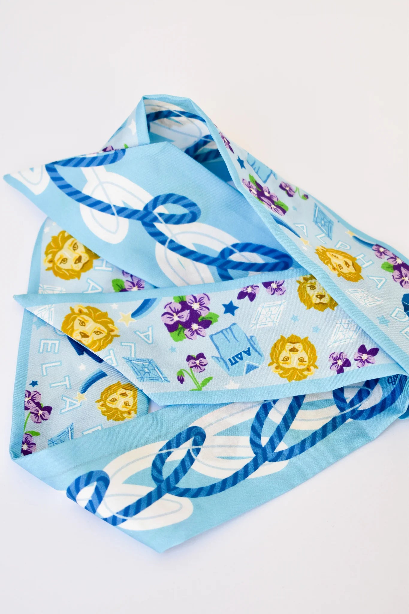 Saturday Silks - Alpha Delta Pi Skinny Scarf