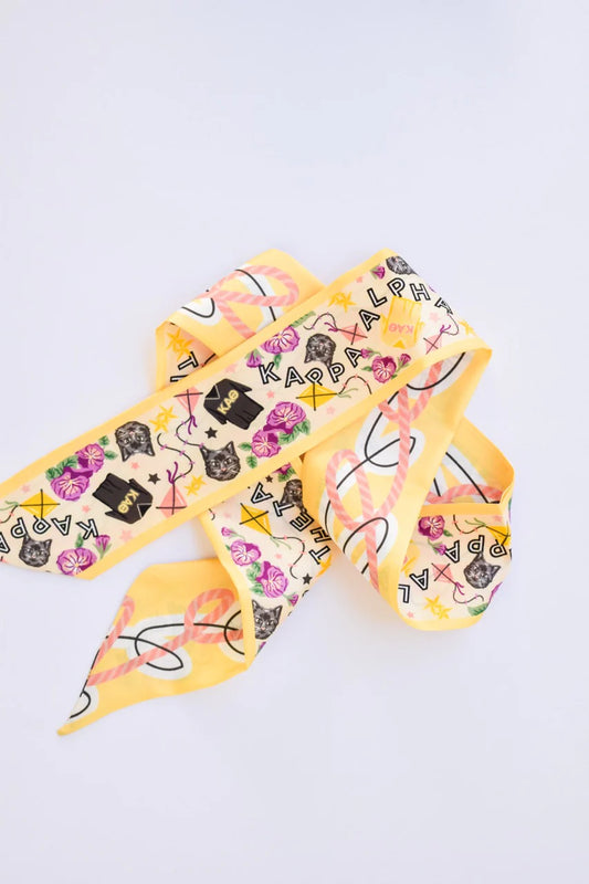 Saturday Silks - Kappa Alpha Theta Skinny Scarf