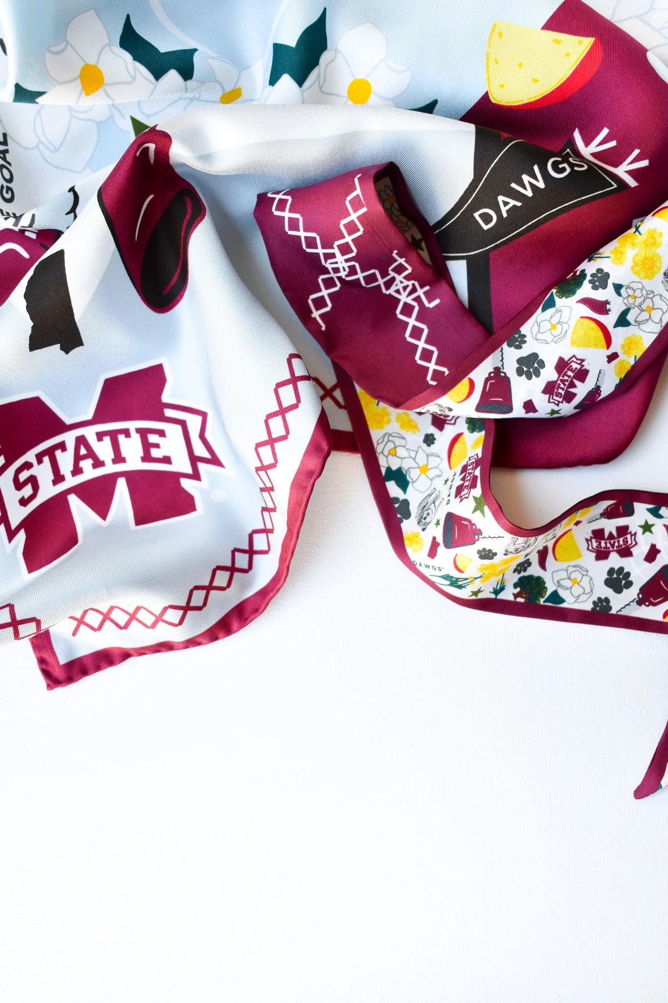 Saturday Silks - Mississippi State Bulldogs Skinny Scarf