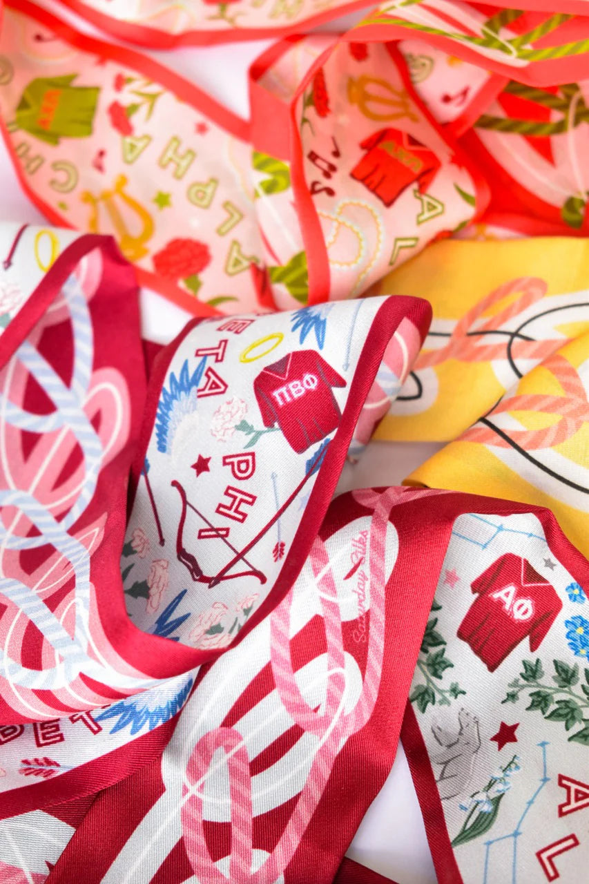 Saturday Silks - Pi Beta Phi Skinny Scarf