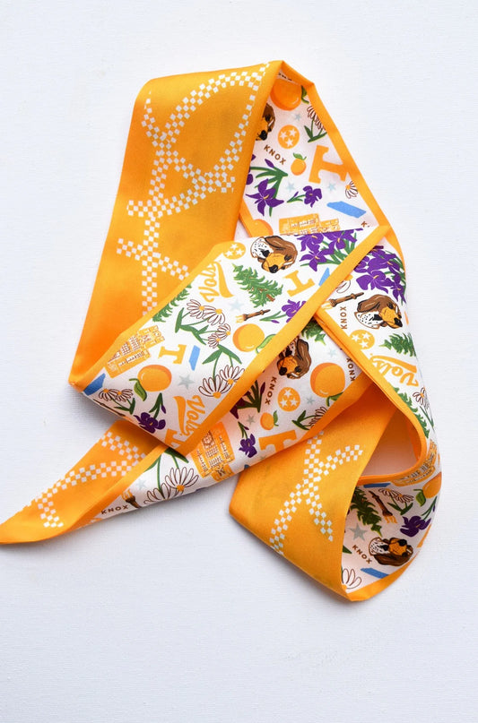 Saturday Silks - Tennessee Vols Skinny Scarf