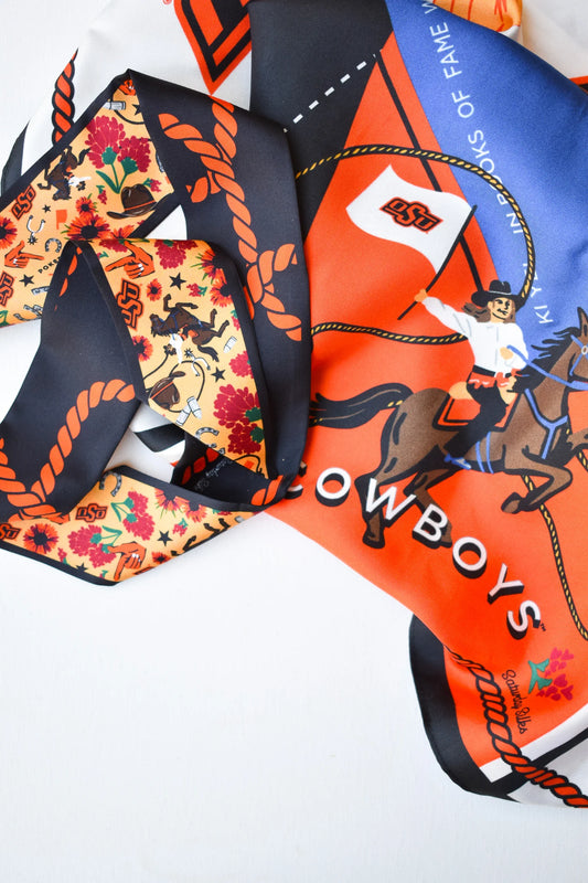 Saturday Silks - OSU Cowboys Skinny Scarf