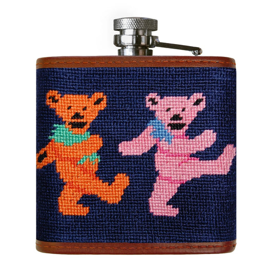 Dancing Bears Flask (Dark Navy)