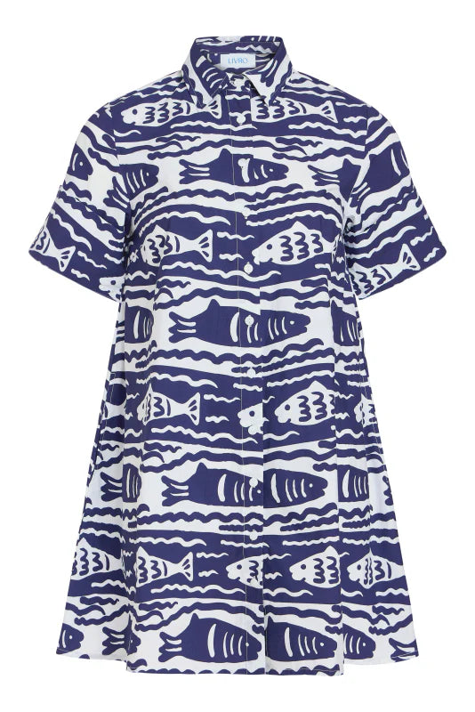 Dock Dress - Fish Print