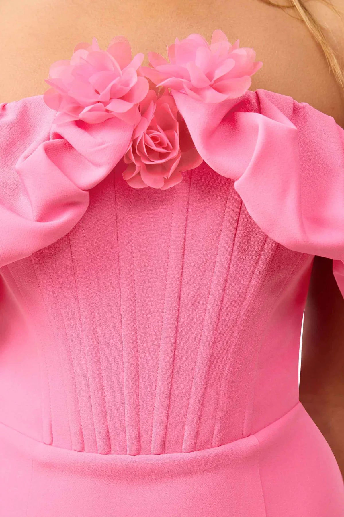 Klara Off The Shoulder Mini Dress in Pink