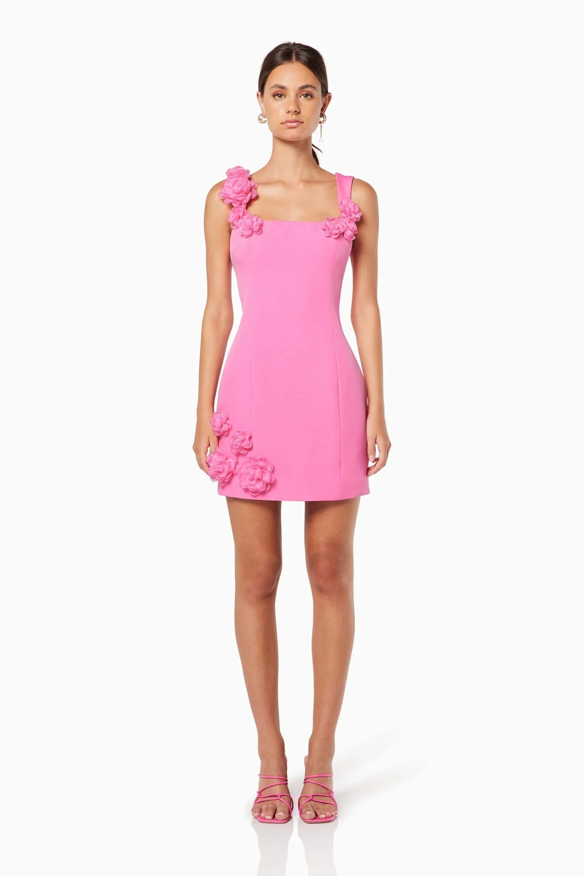 ELLIATT - Trompe 3D Floral Mini Dress - Pink