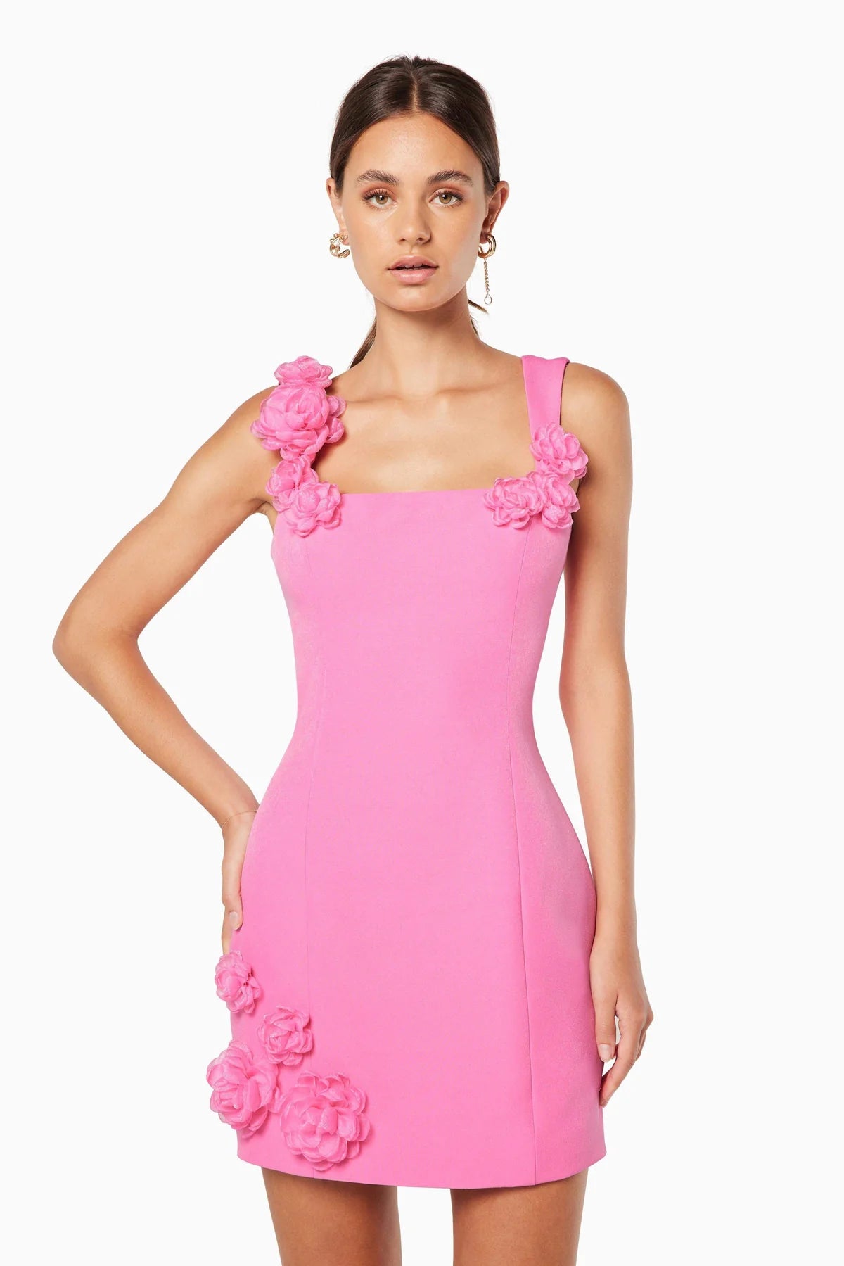 ELLIATT - Trompe 3D Floral Mini Dress - Pink