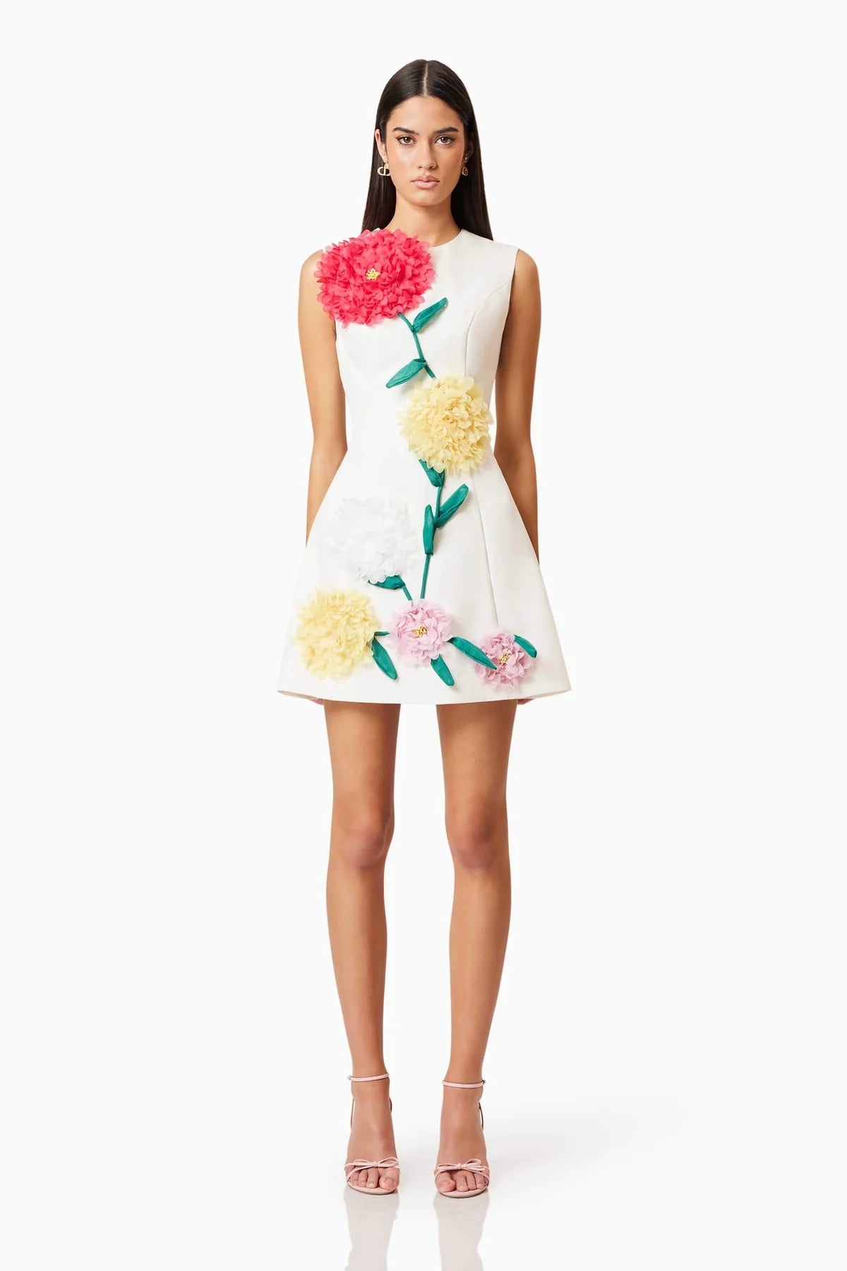 ELLIATT - Buttercup Embroidered Mini Dress - Ivory