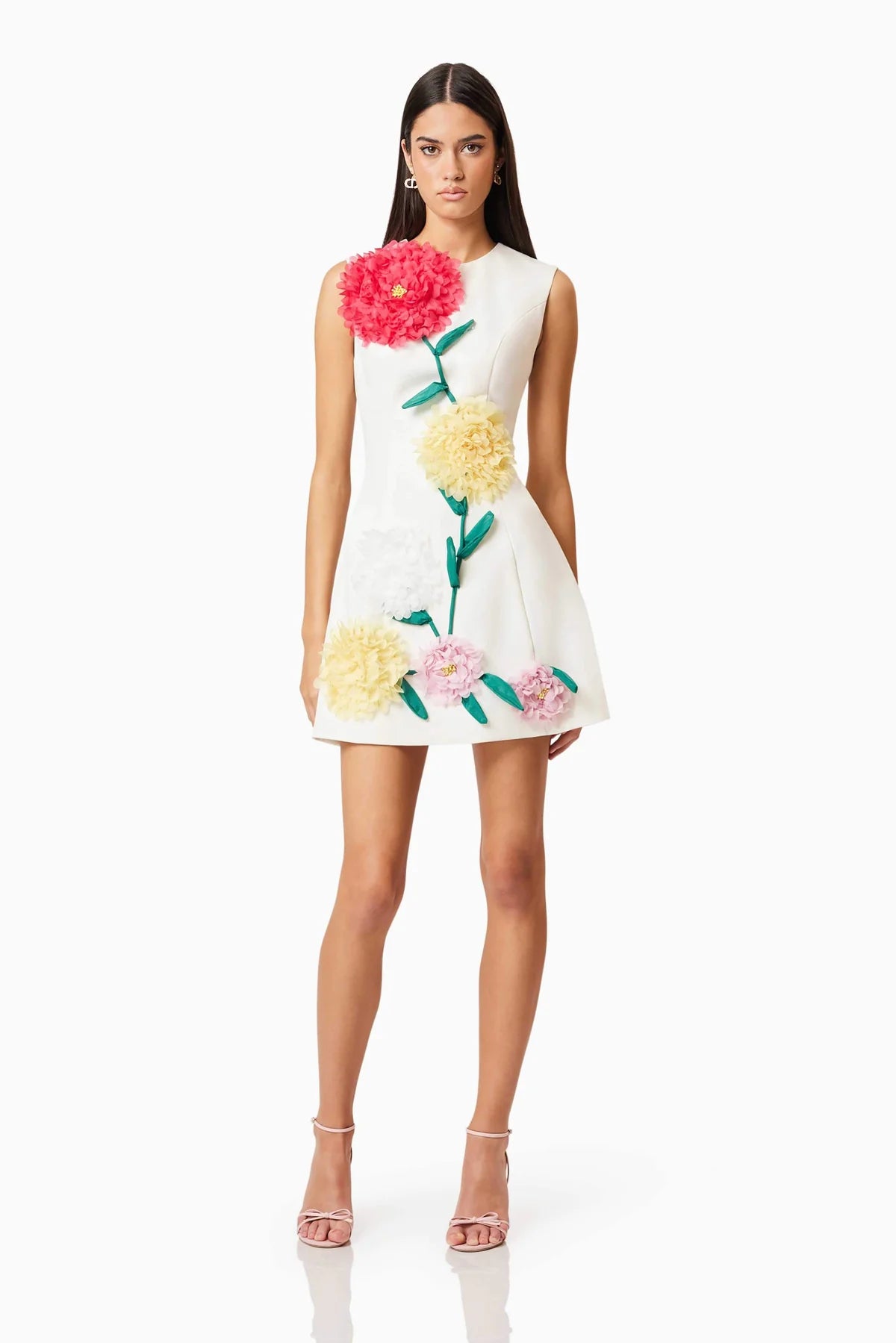ELLIATT - Buttercup Embroidered Mini Dress - Ivory