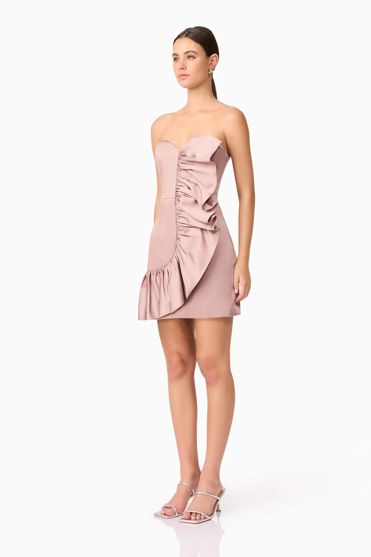 Laura Strapless Mini Dress in Pink