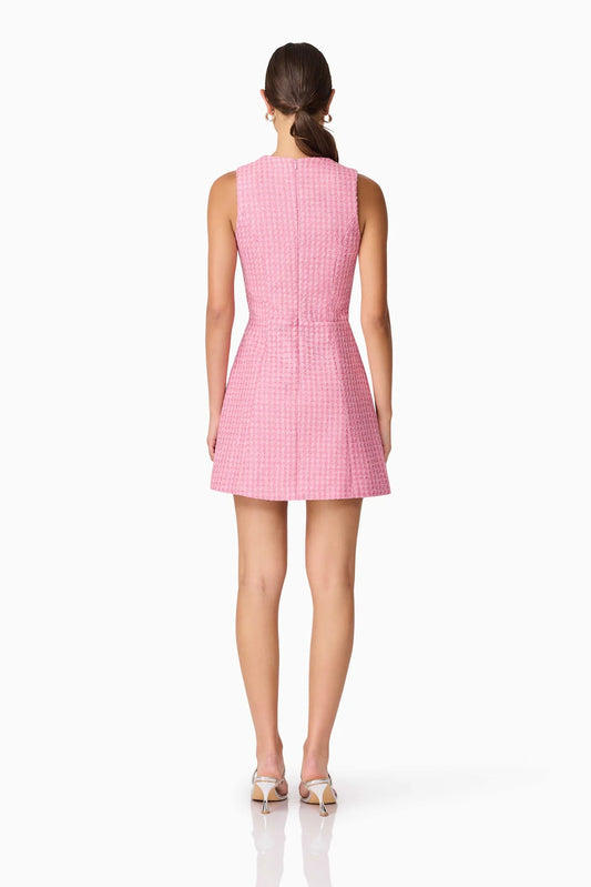 Alia A Line Mini Dress in Pink