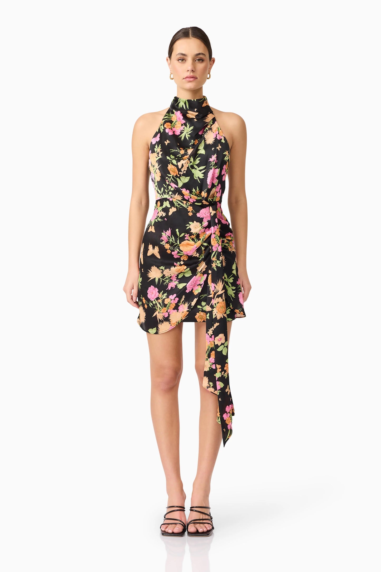 ELLIATT - Tess Halter Mini Dress - Black Multi
