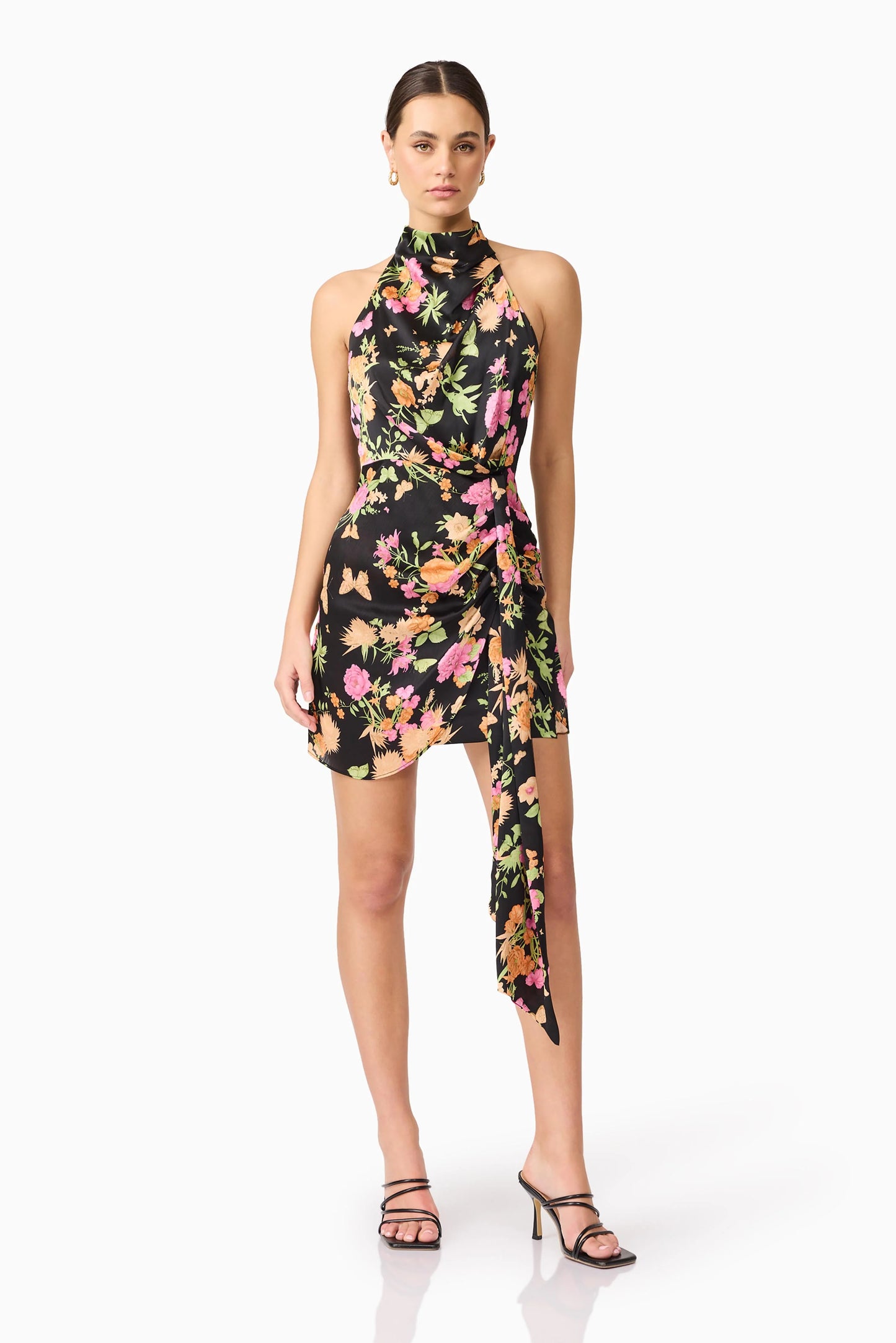 ELLIATT - Tess Halter Mini Dress - Black Multi