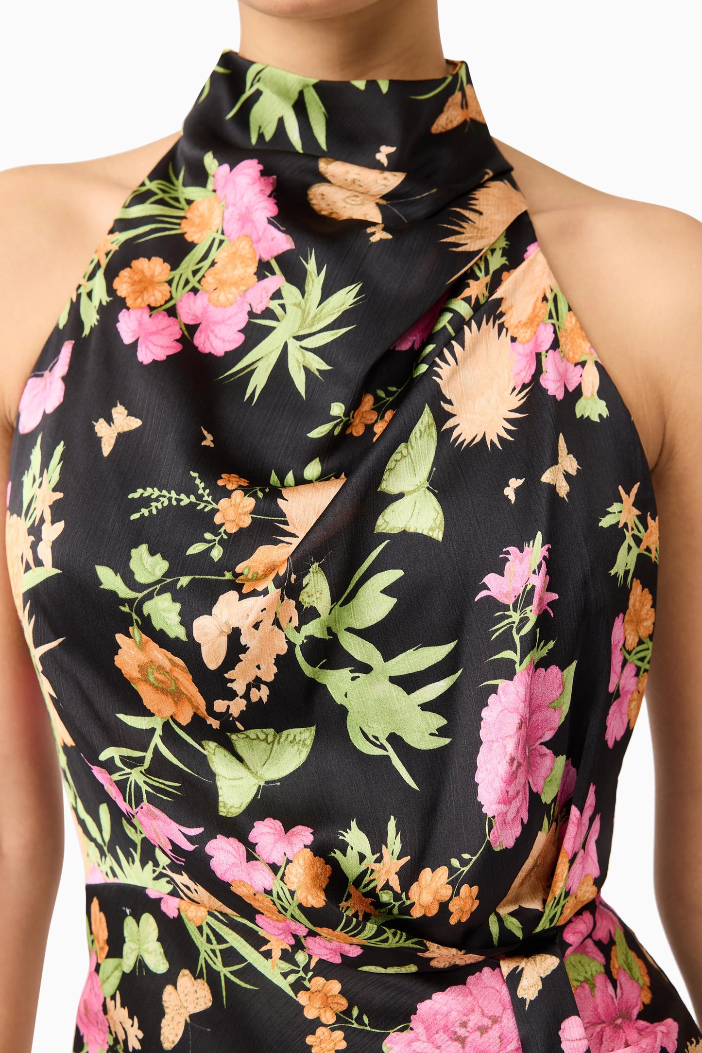 ELLIATT - Tess Halter Mini Dress - Black Multi