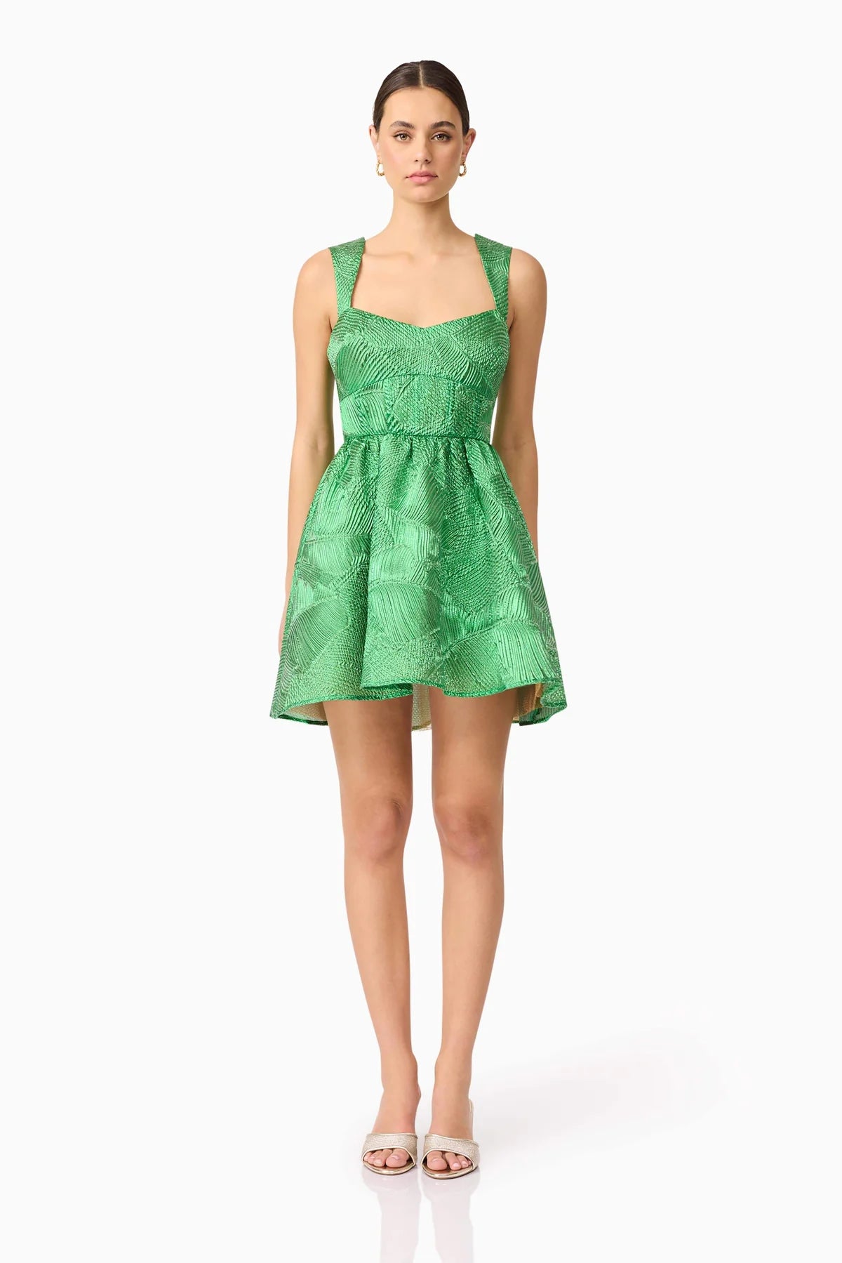 Ginnifer A-Line Mini Dress - Green