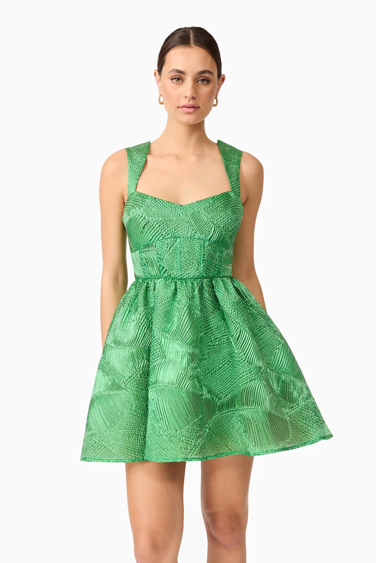 Ginnifer A-Line Mini Dress - Green