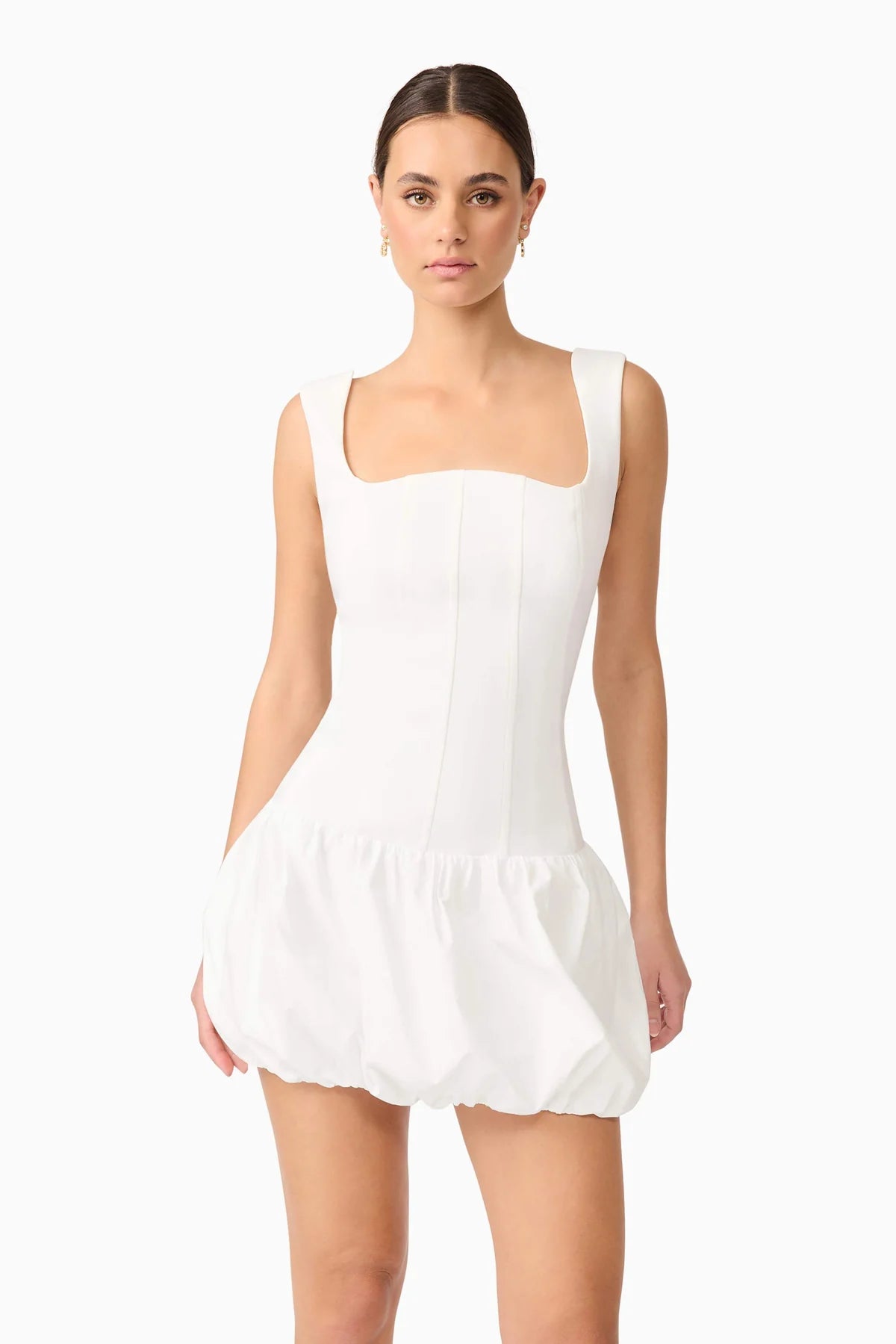 Ingrid Bubble Mini Dress - White