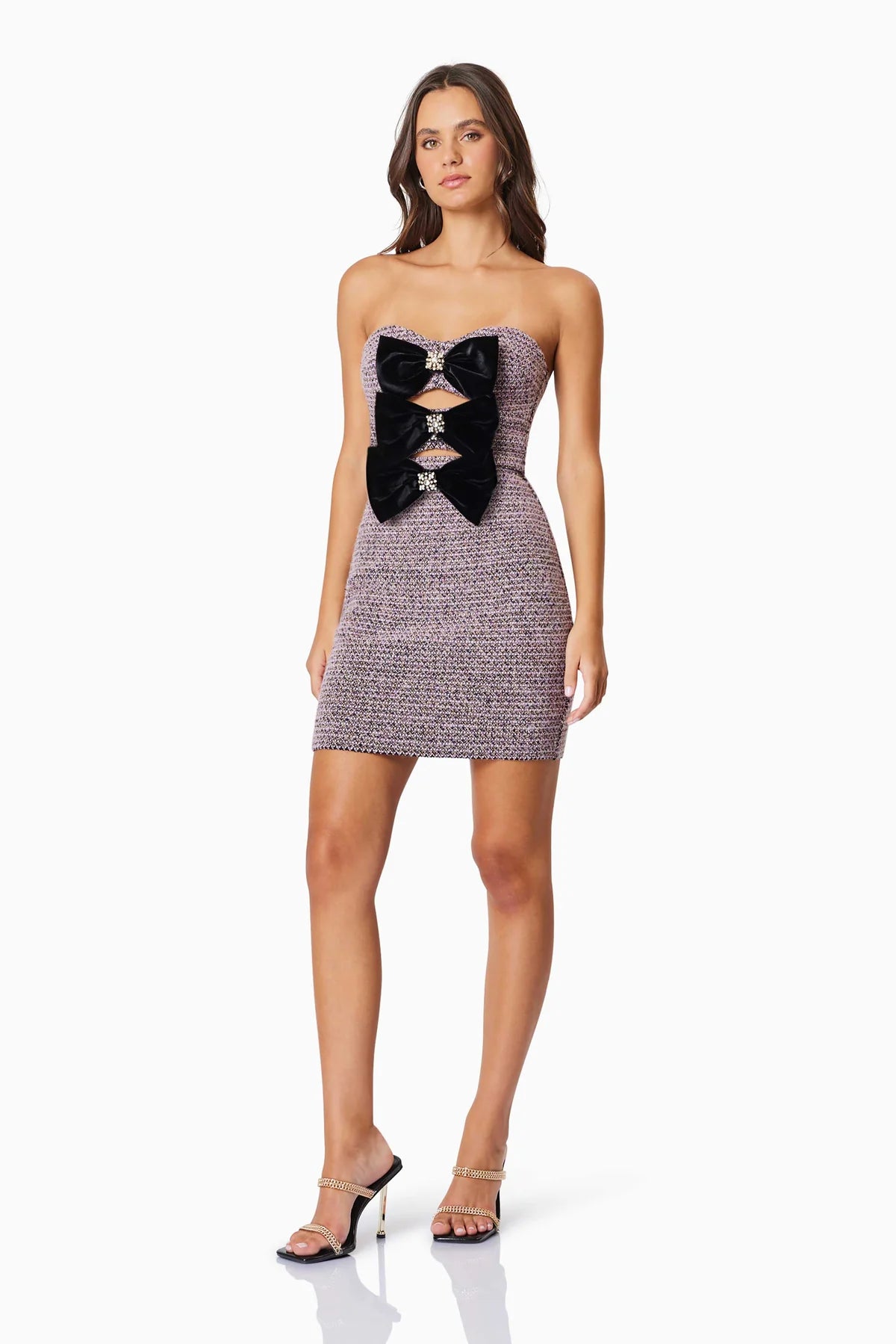 Magnolia Party Mini Dress in Purple