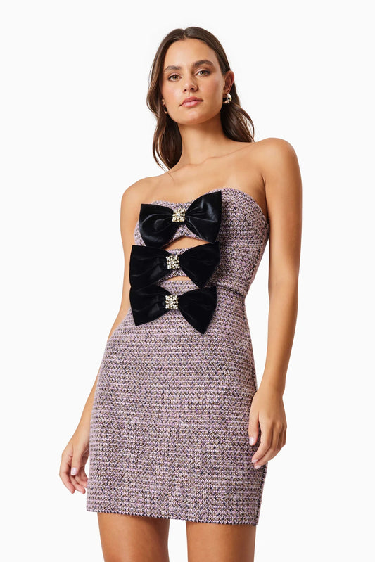 Magnolia Party Mini Dress in Purple