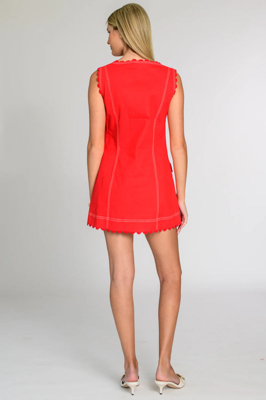 Rory Dress in Poppy Red