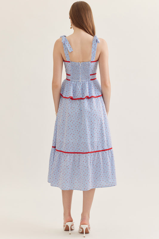 The Nantucket Tiered Dress - Light Blue