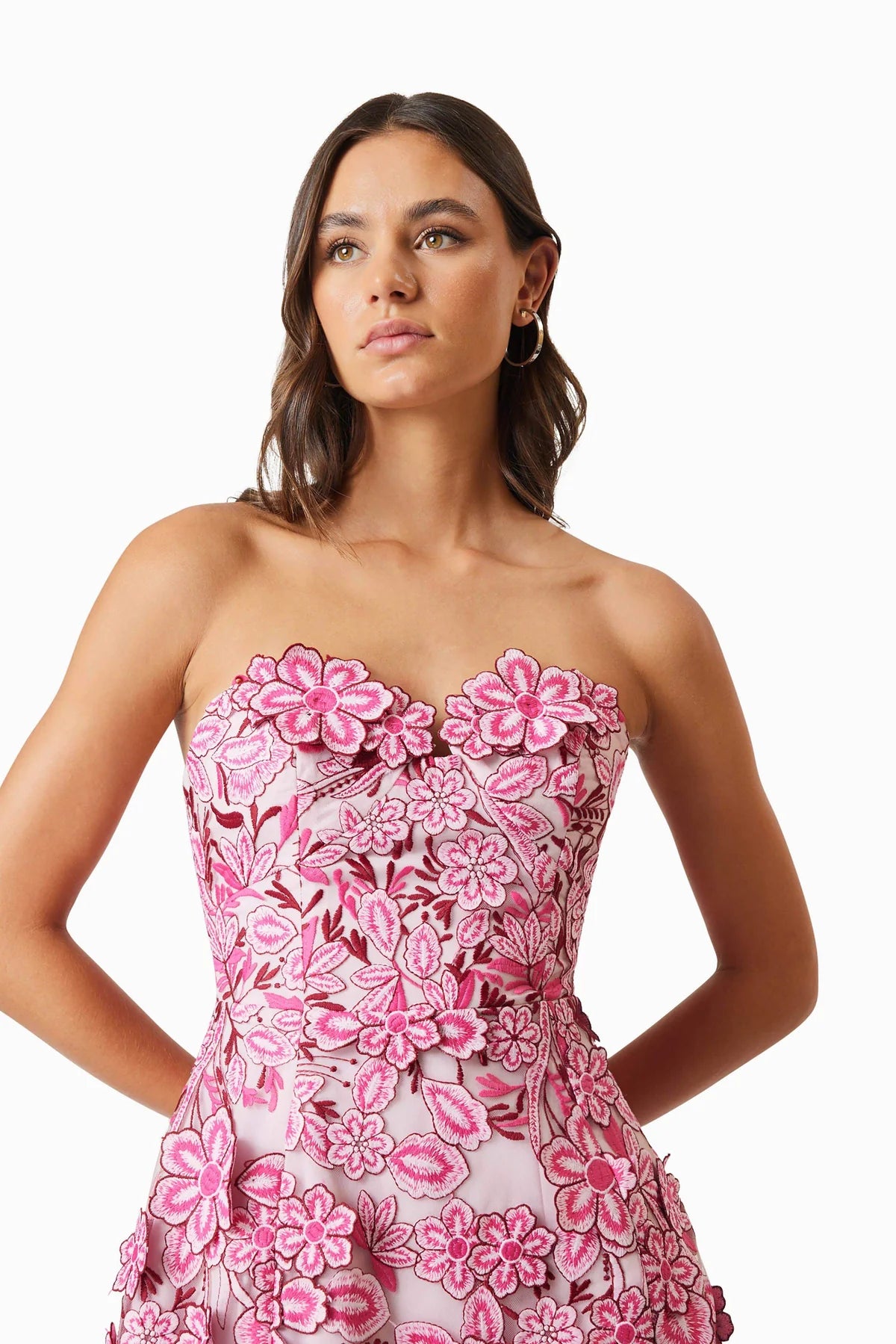 ELLIATT - OMR x ELLIATT: Roseate 3D Floral Mini Dress - Pink