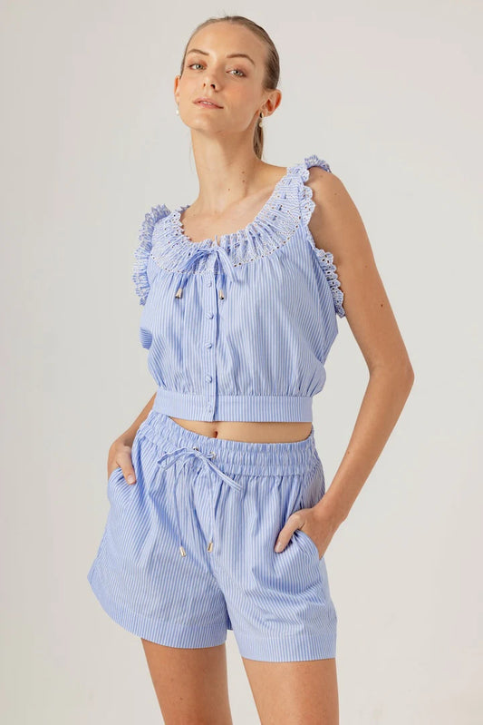 Sundays - Edith Shorts - Blue Stripe