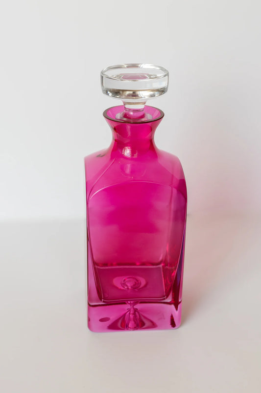 ESTELLE COLORED DECANTER - HERITAGE {FUCHSIA}