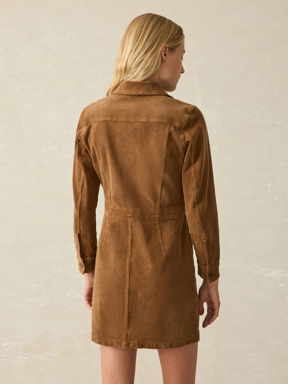 Faherty - Softstretch Cord Michelle Dress - Cord Brown