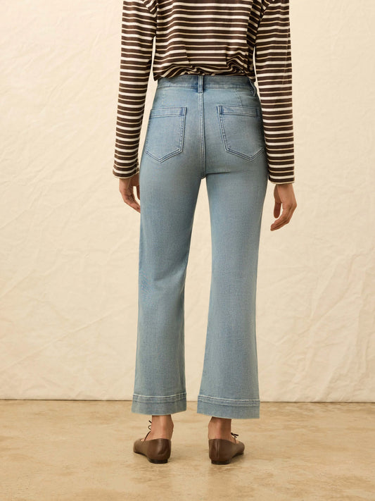 Stretch Terry Patch Pocket Ankle Pant - Eastern Shore Wash