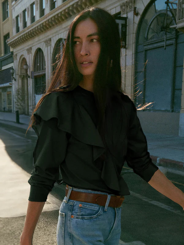 NATION Los Angeles - Farrah Top - Jet Black