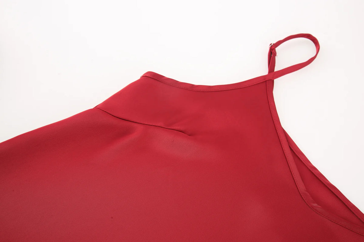 The Long Sleeve French Bow Shirt in Burgundy
