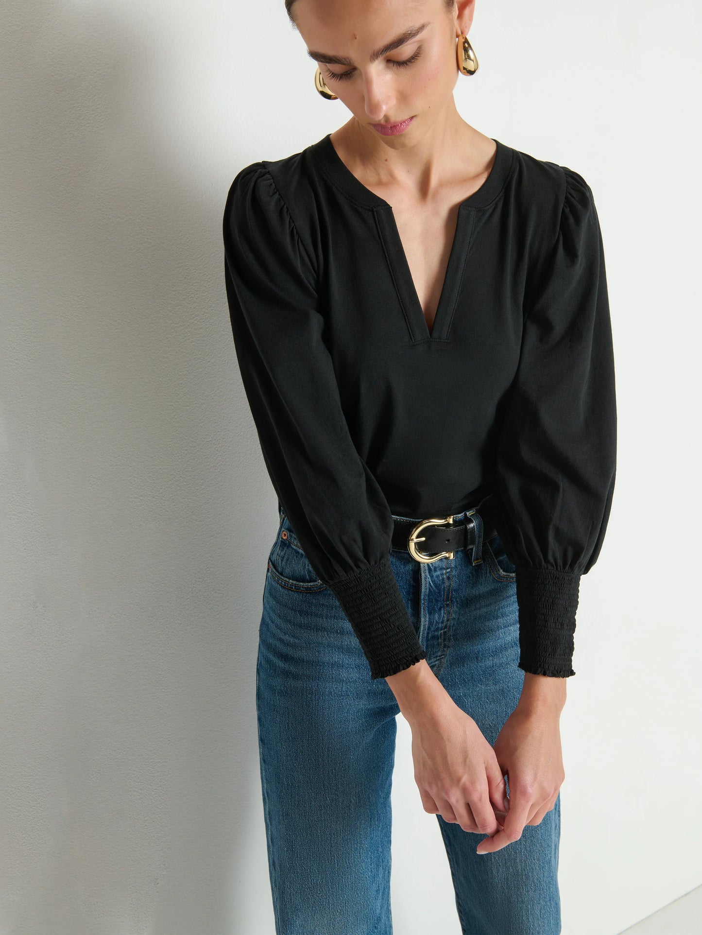 Flora Tee - Jet Black