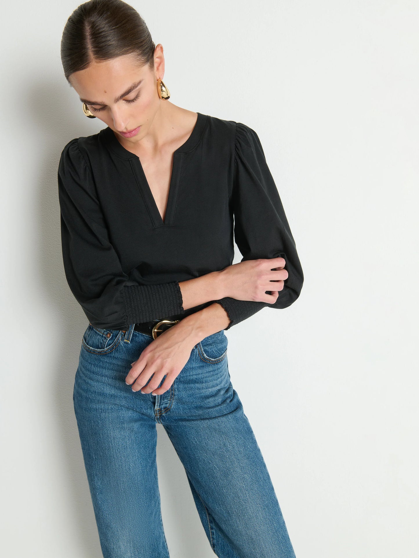 Flora Tee - Jet Black