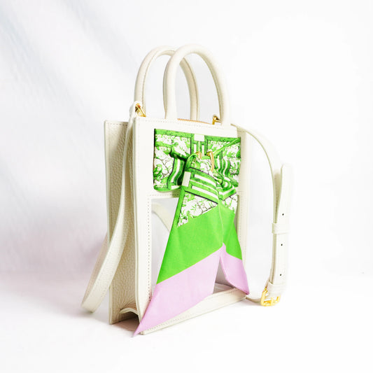 Mini Calista Clear + Chinoiserie Monkeys (Green) Twilly - Oyster