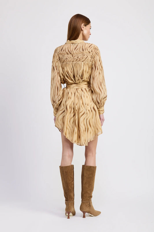 Avayah Mini Dress - Golden Brown