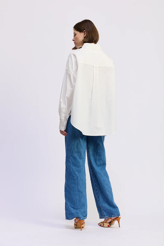 Brittany Oversized Shirt - White
