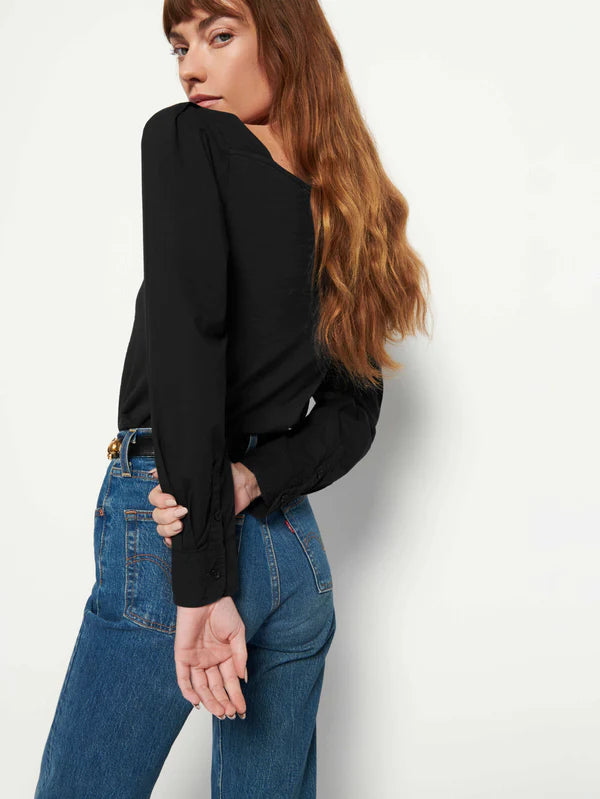 Kinsey Combo Top - Jet Black