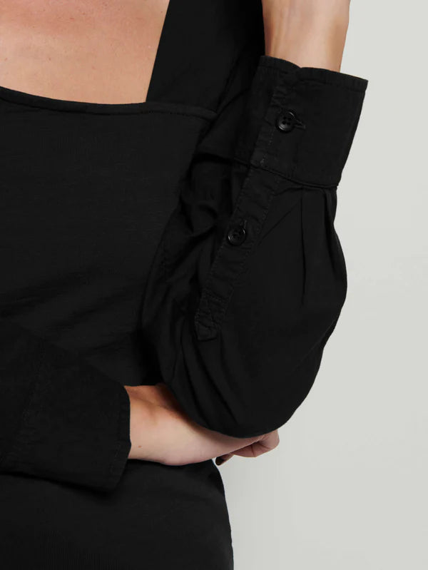 Kinsey Combo Top - Jet Black