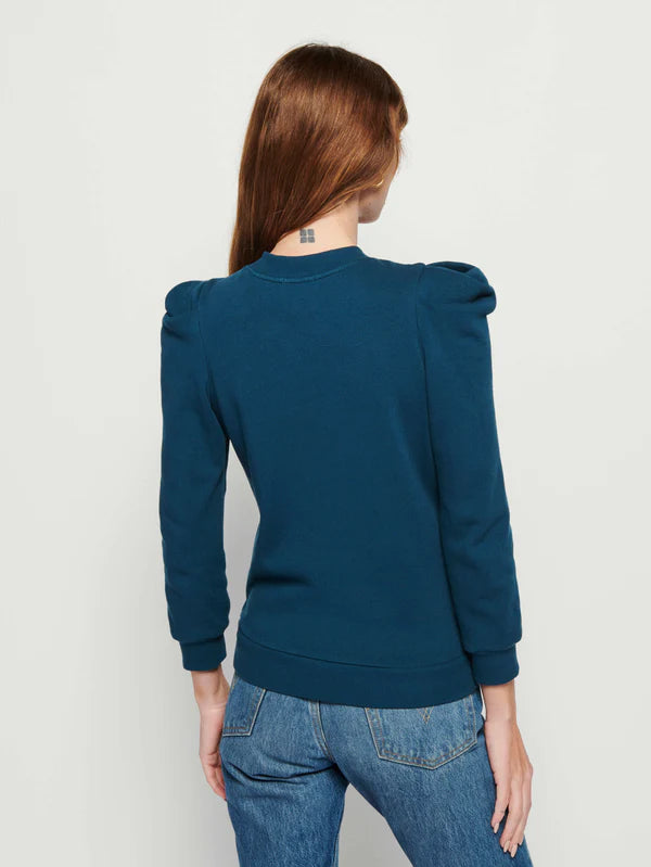 Nation LTD - Shaya Femme Henley Sweatshirt - Azure