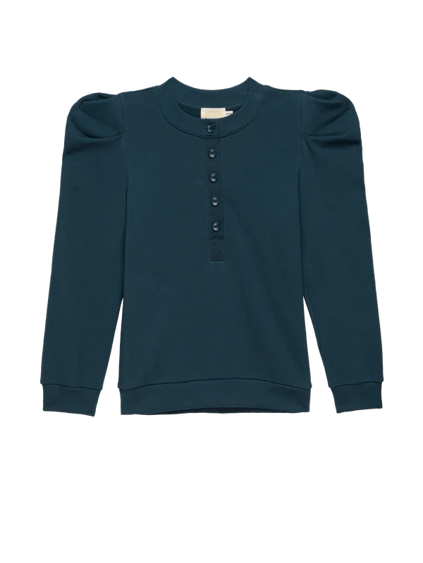 Nation LTD - Shaya Femme Henley Sweatshirt - Azure