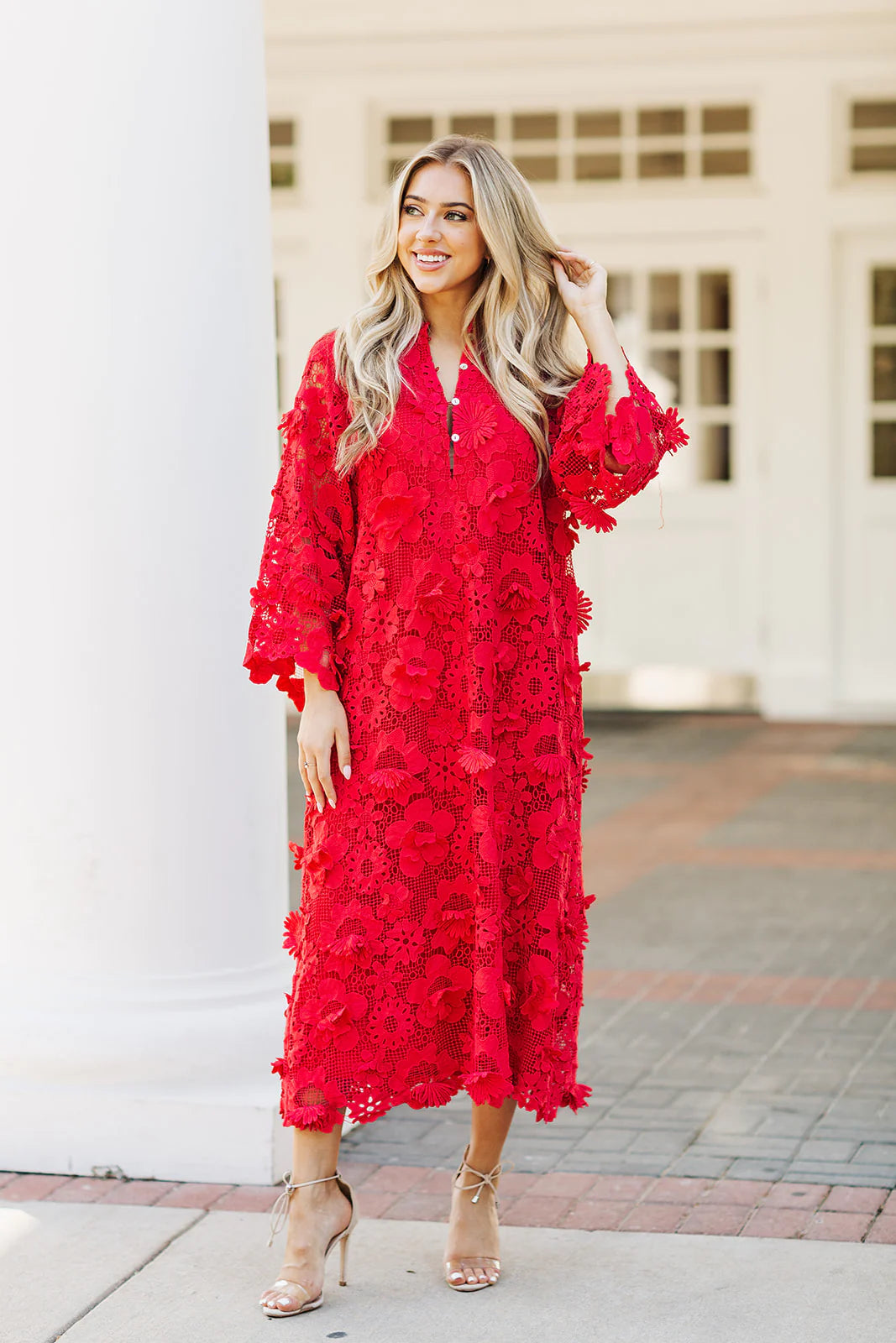 J.Marie - Seraphina Midi Dress - Red