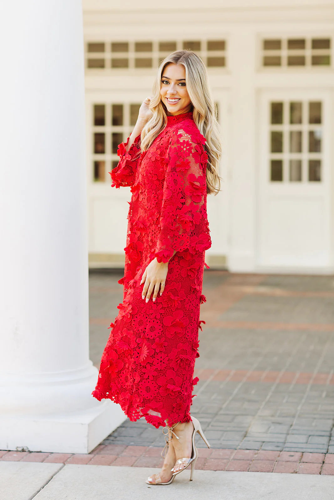 J.Marie - Seraphina Midi Dress - Red