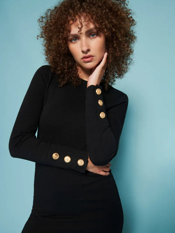 Nation LTD - Theo Contrast Midi w/ Gold - Jet Black